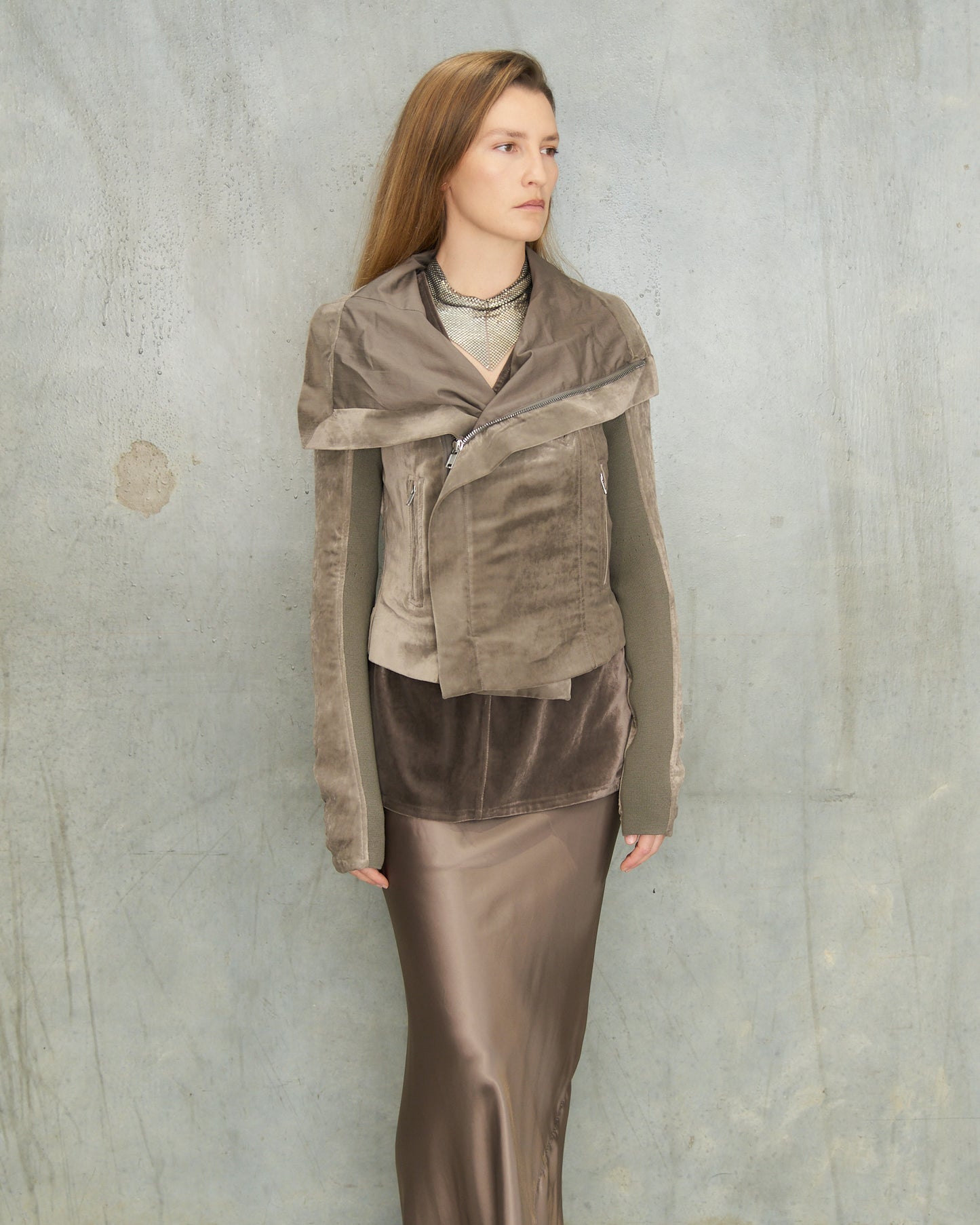 Dust Velvet Biker Jacket