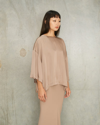 Flesh Satin Tommy Top