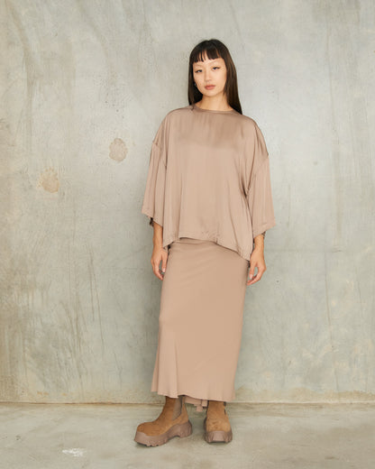 Flesh Satin Tommy Top