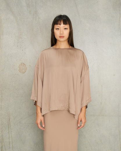 Flesh Satin Tommy Top