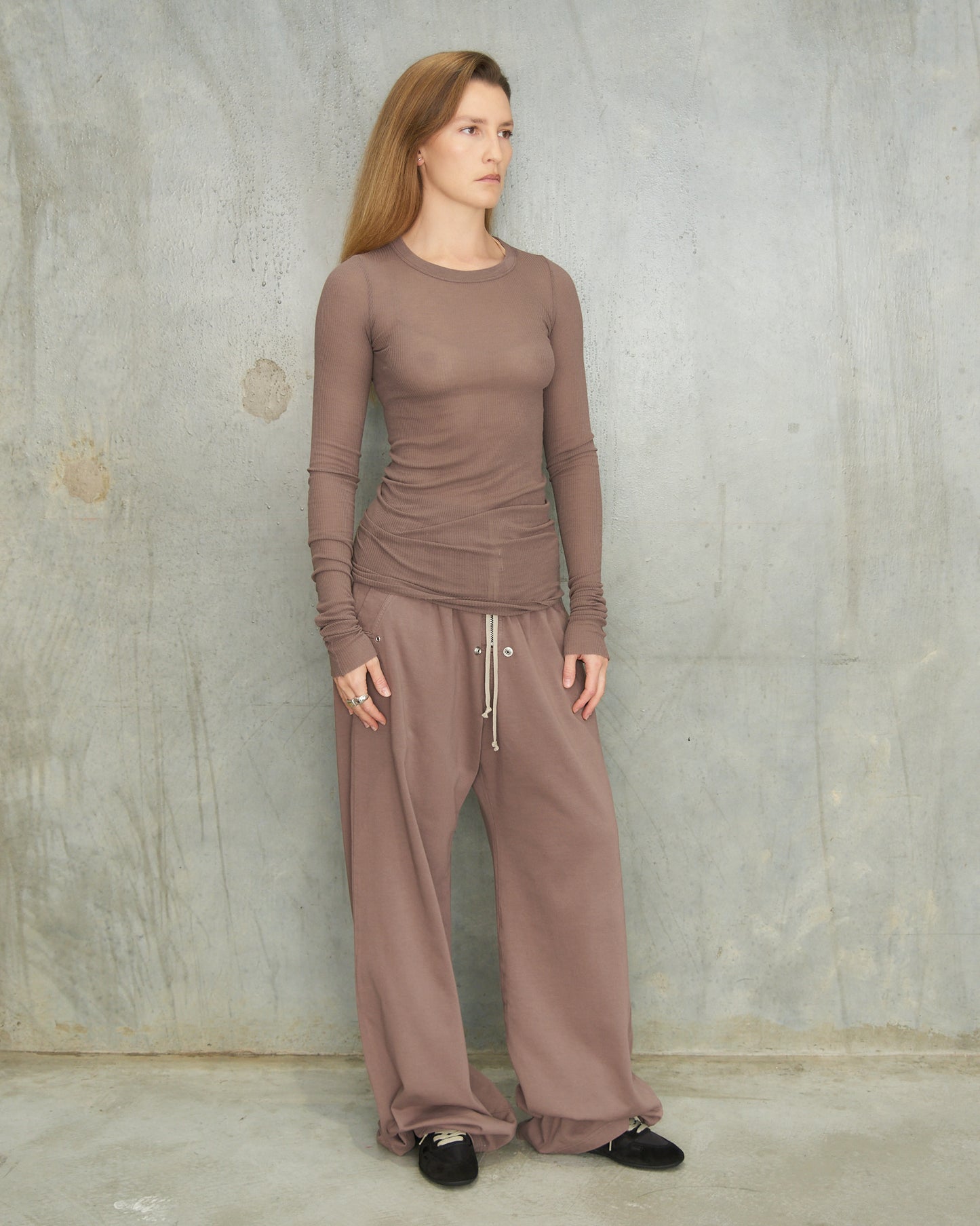 Grape Rib Long Sleeve Top