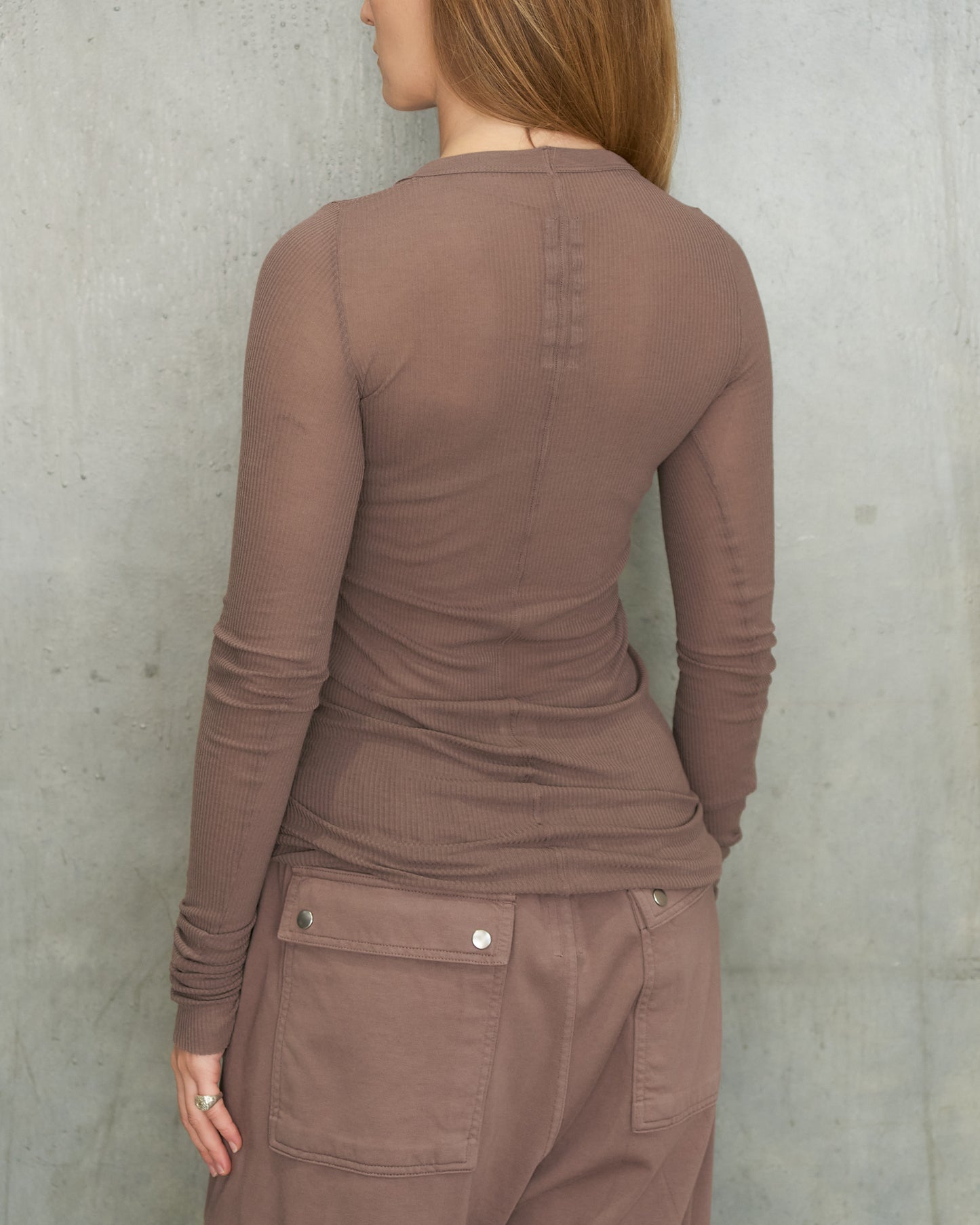 Grape Rib Long Sleeve Top