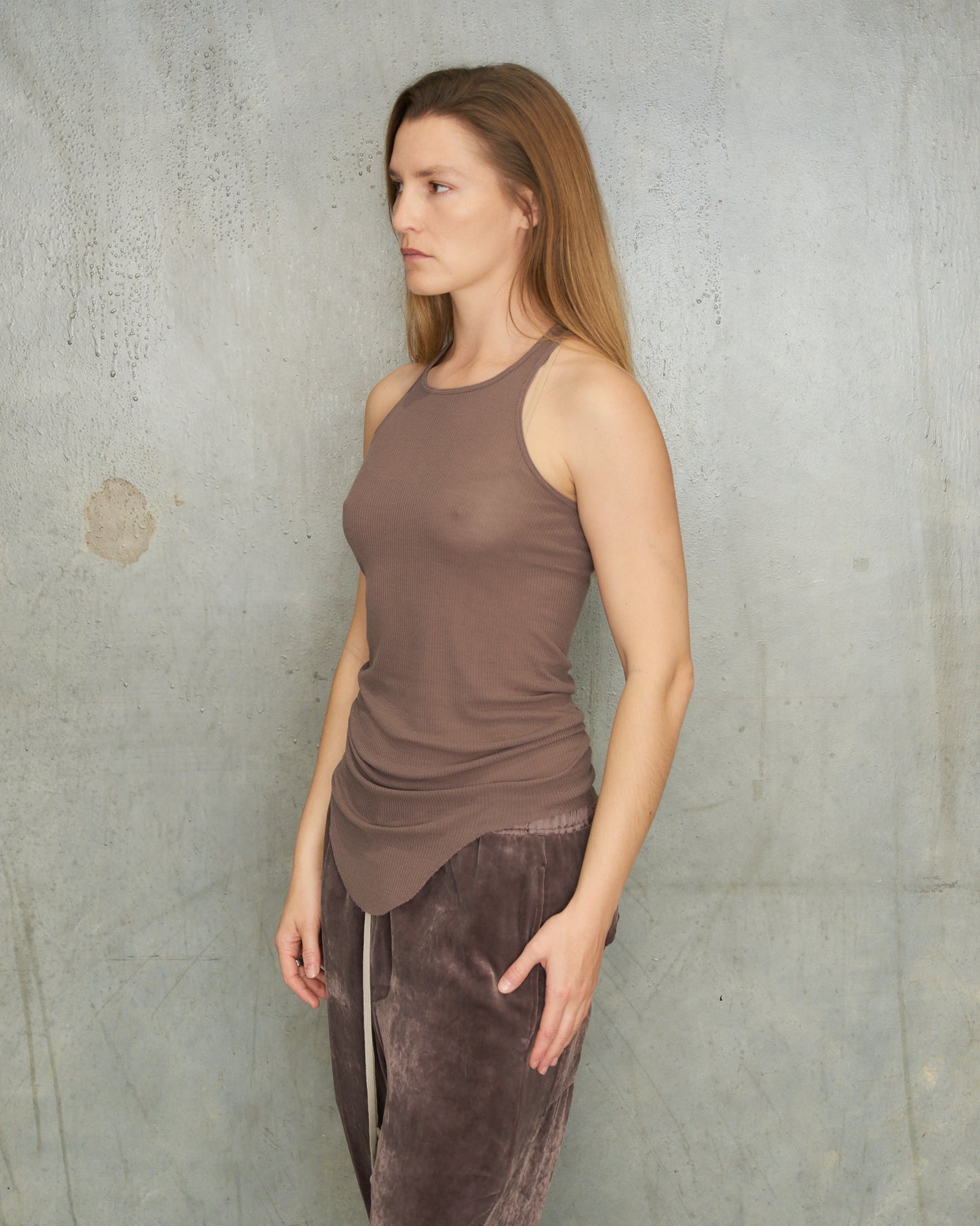 Grape Rib Silk Tank