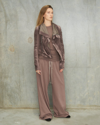 Grape Velvet Biker Jacket