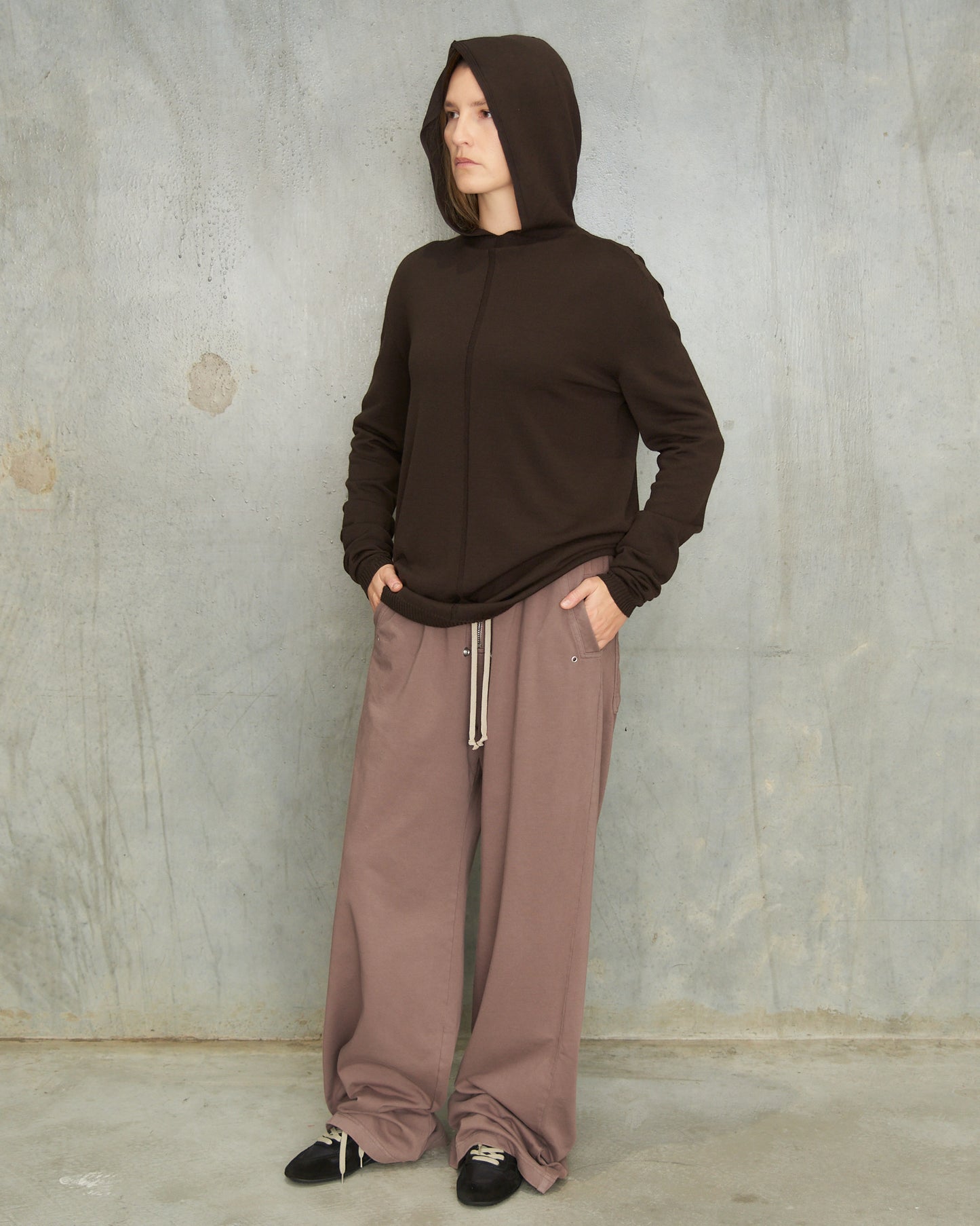 Grease Wool Knit Hoodie