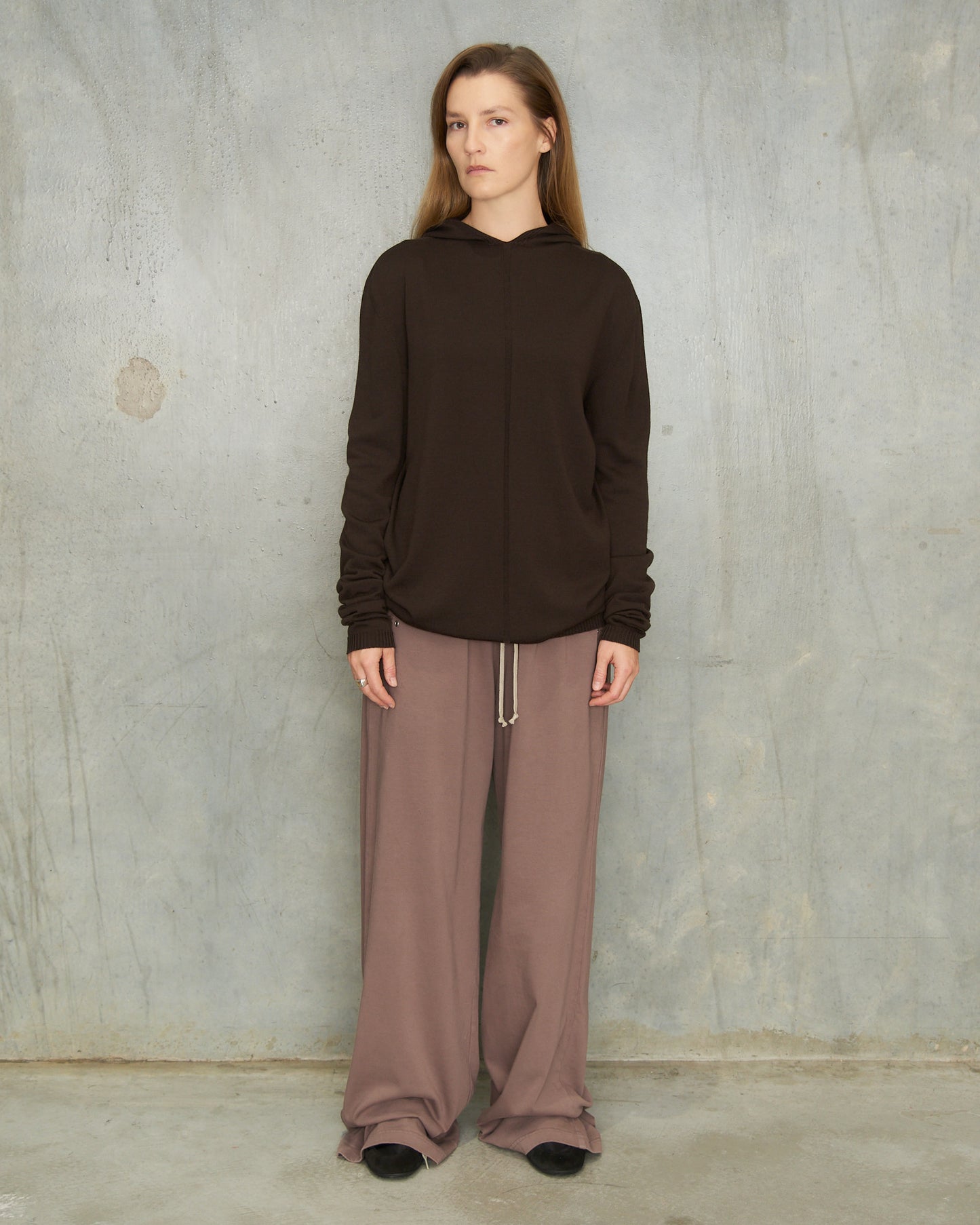 Grease Wool Knit Hoodie