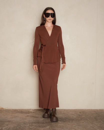 Henna Classic Bias Skirt