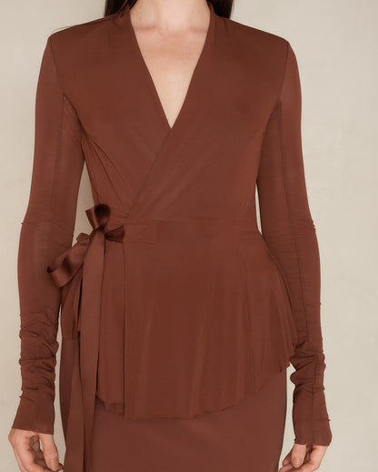 Henna Long Sleeve Wrap Jacket