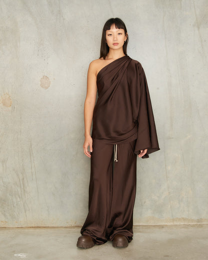 Mahogany Drawstring Bias Pants