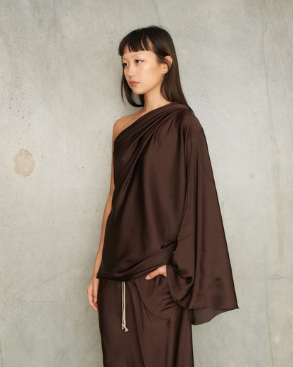 Mahogany One Sleeve Top