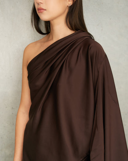 Mahogany One Sleeve Top