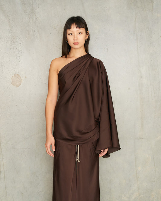 Mahogany One Sleeve Top