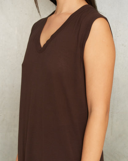 Mahogany V-Neck Tank