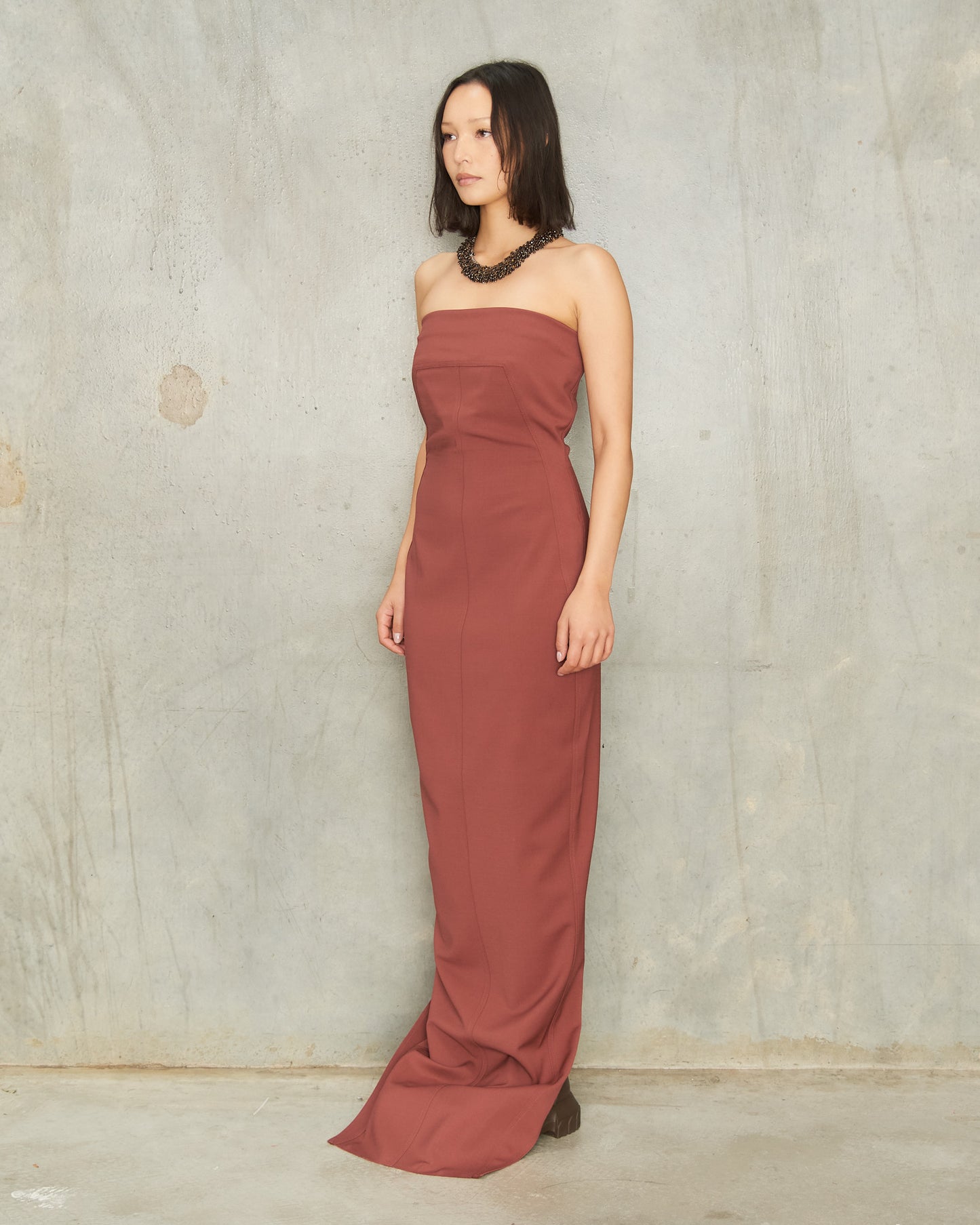 Rosewood Bustier Gown