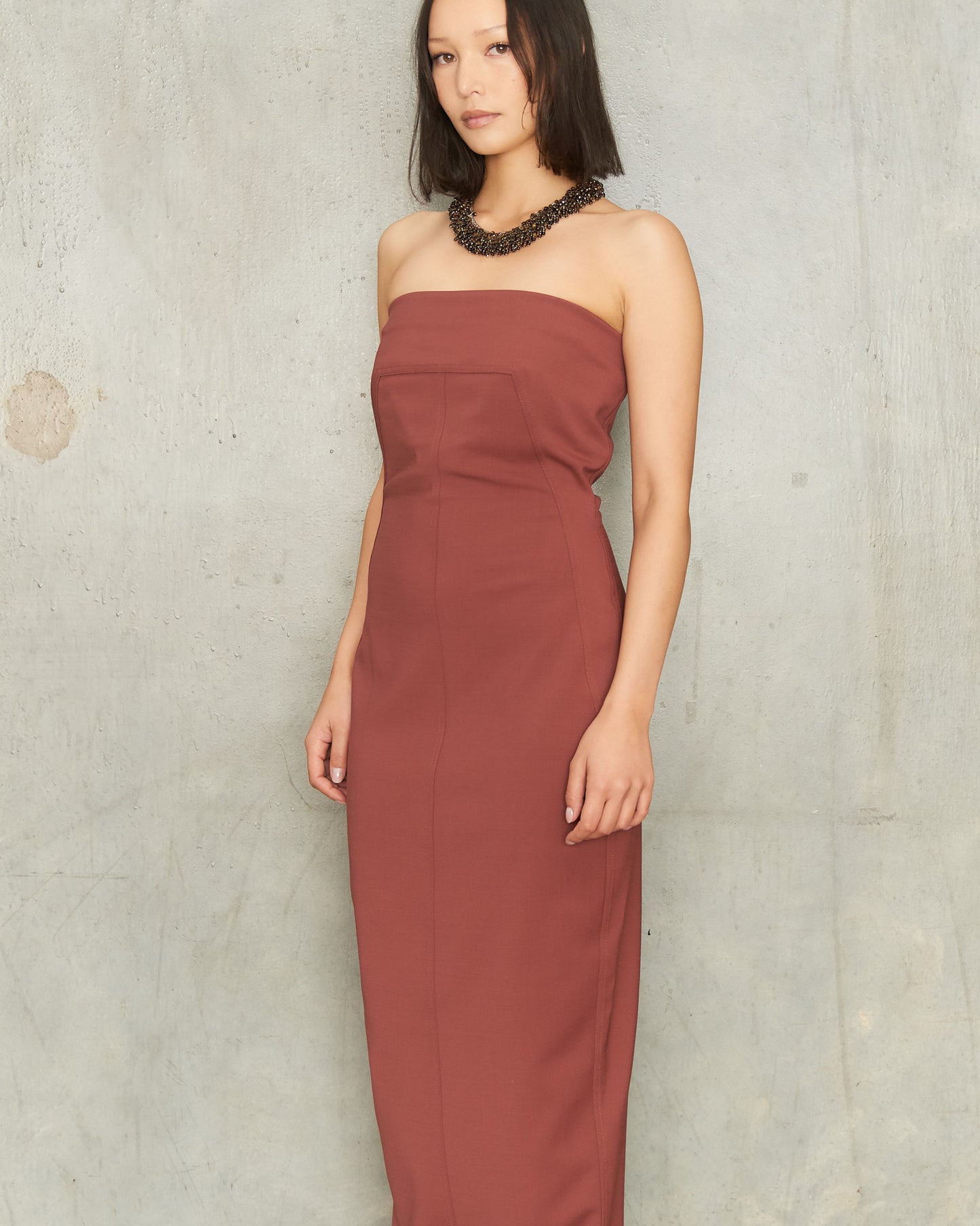 Rosewood Bustier Gown