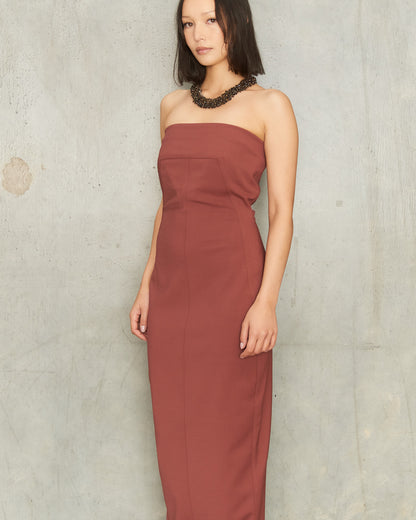 Rosewood Bustier Gown