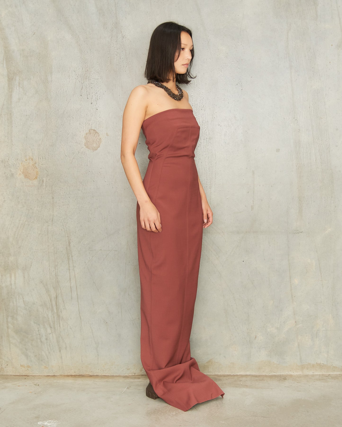 Rosewood Bustier Gown