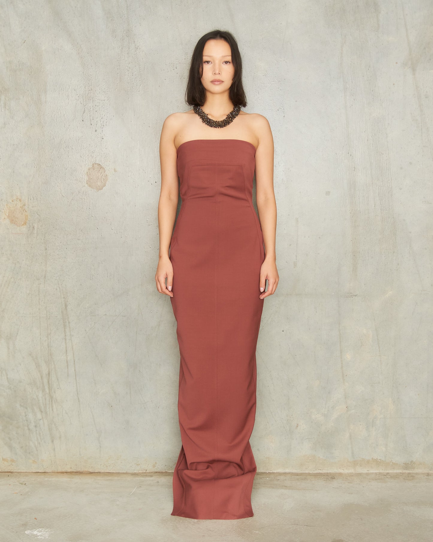 Rosewood Bustier Gown