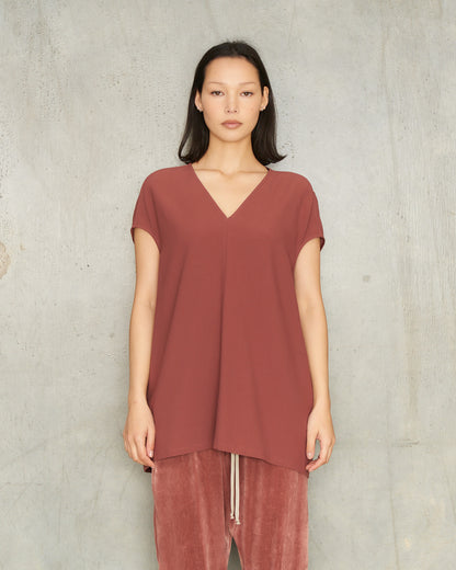 Rosewood V-Neck Floating Top