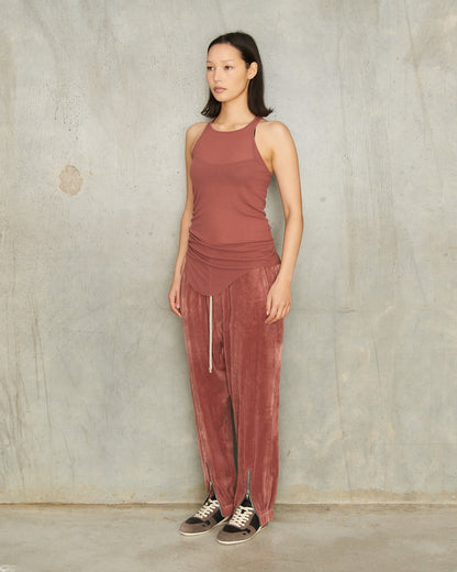 Rosewood Velvet Trackpants