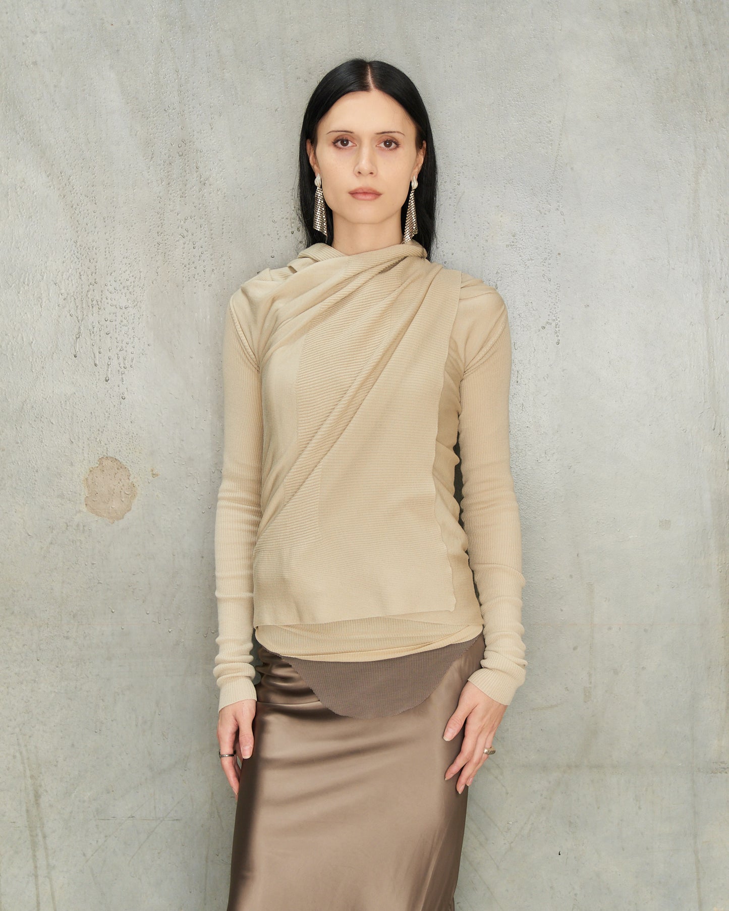 Sand Medium Wrap Cardigan