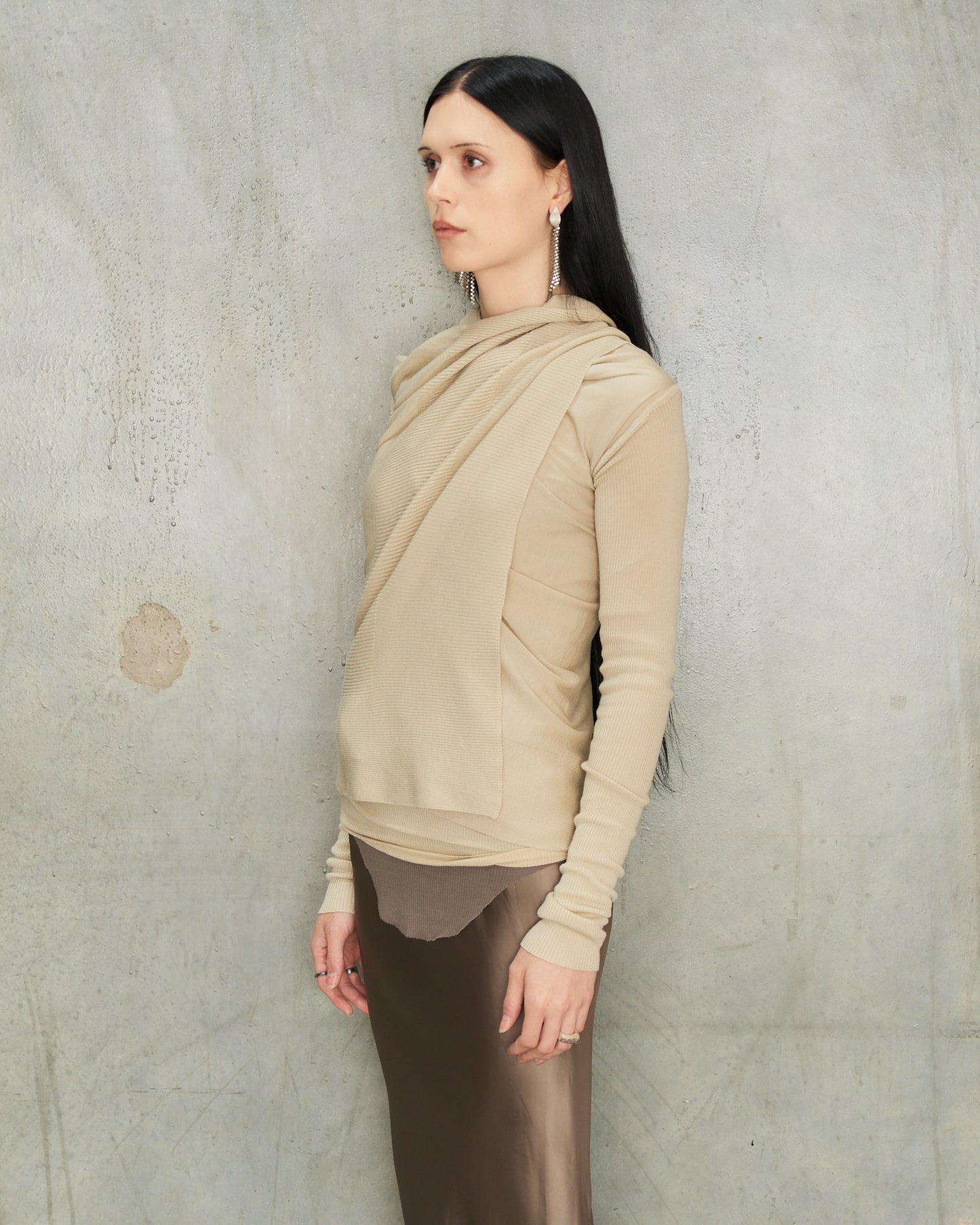 Sand Medium Wrap Cardigan