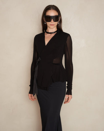 Black Davis Temple Sunglasses