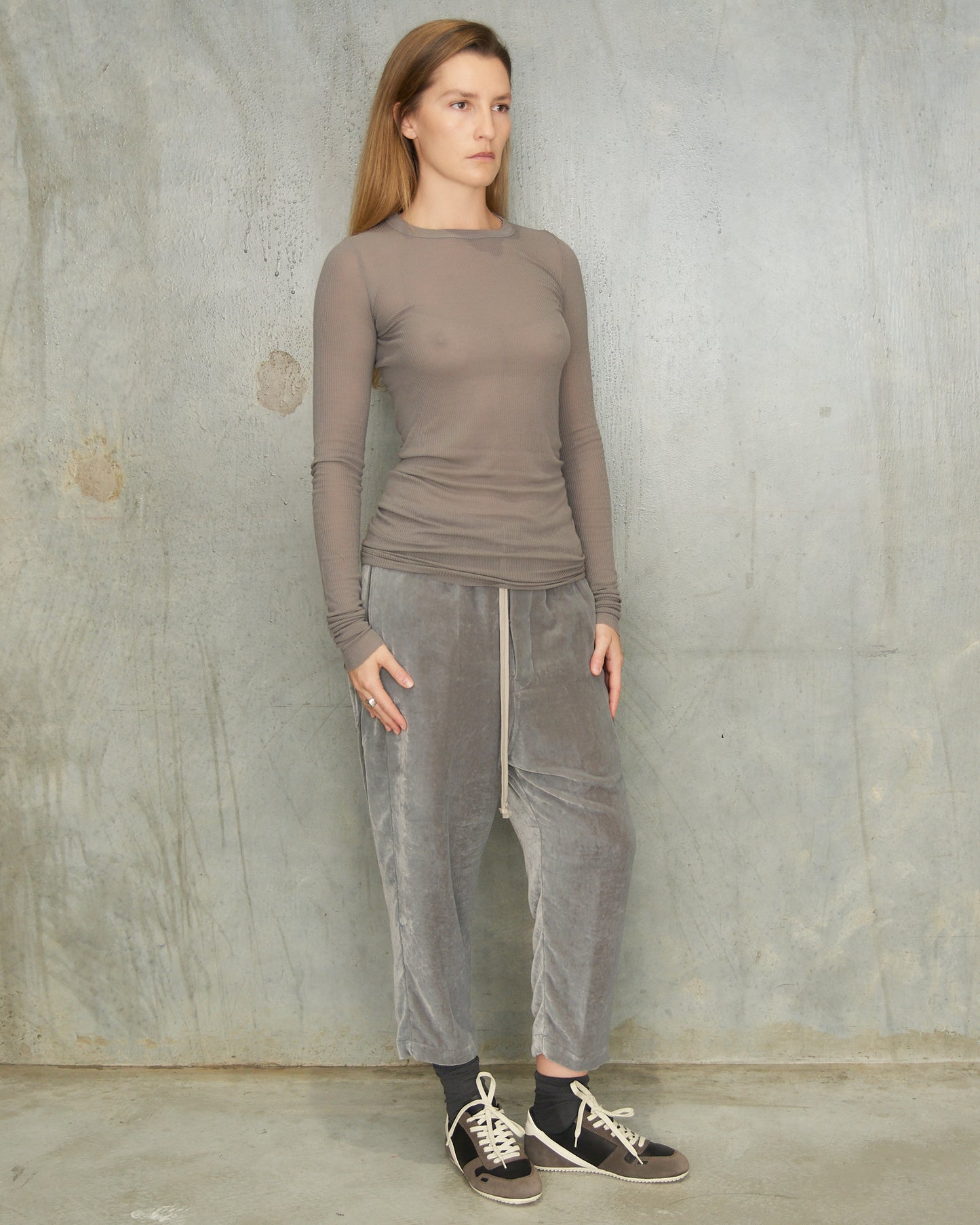 Steel Rib Long Sleeve Top