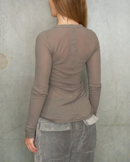 Steel Rib Long Sleeve Top