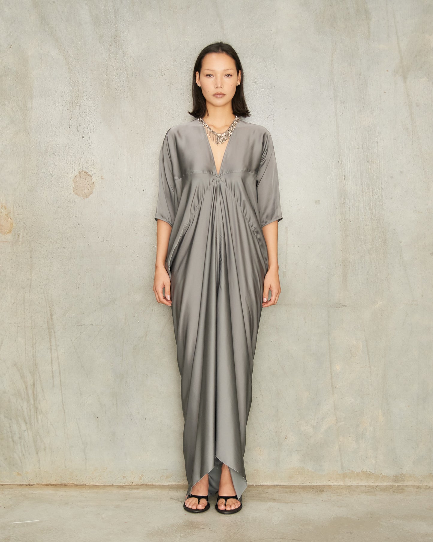 Washed Indigo Kite Gown