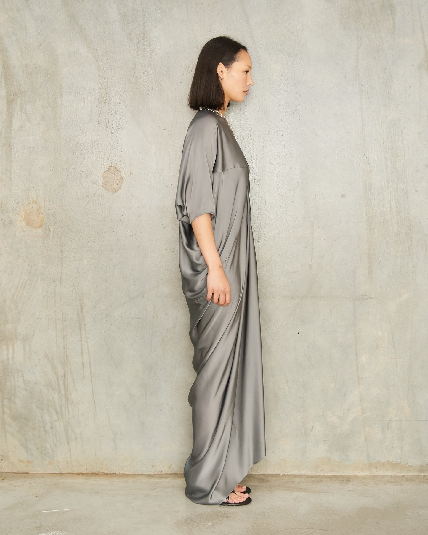 Washed Indigo Kite Gown