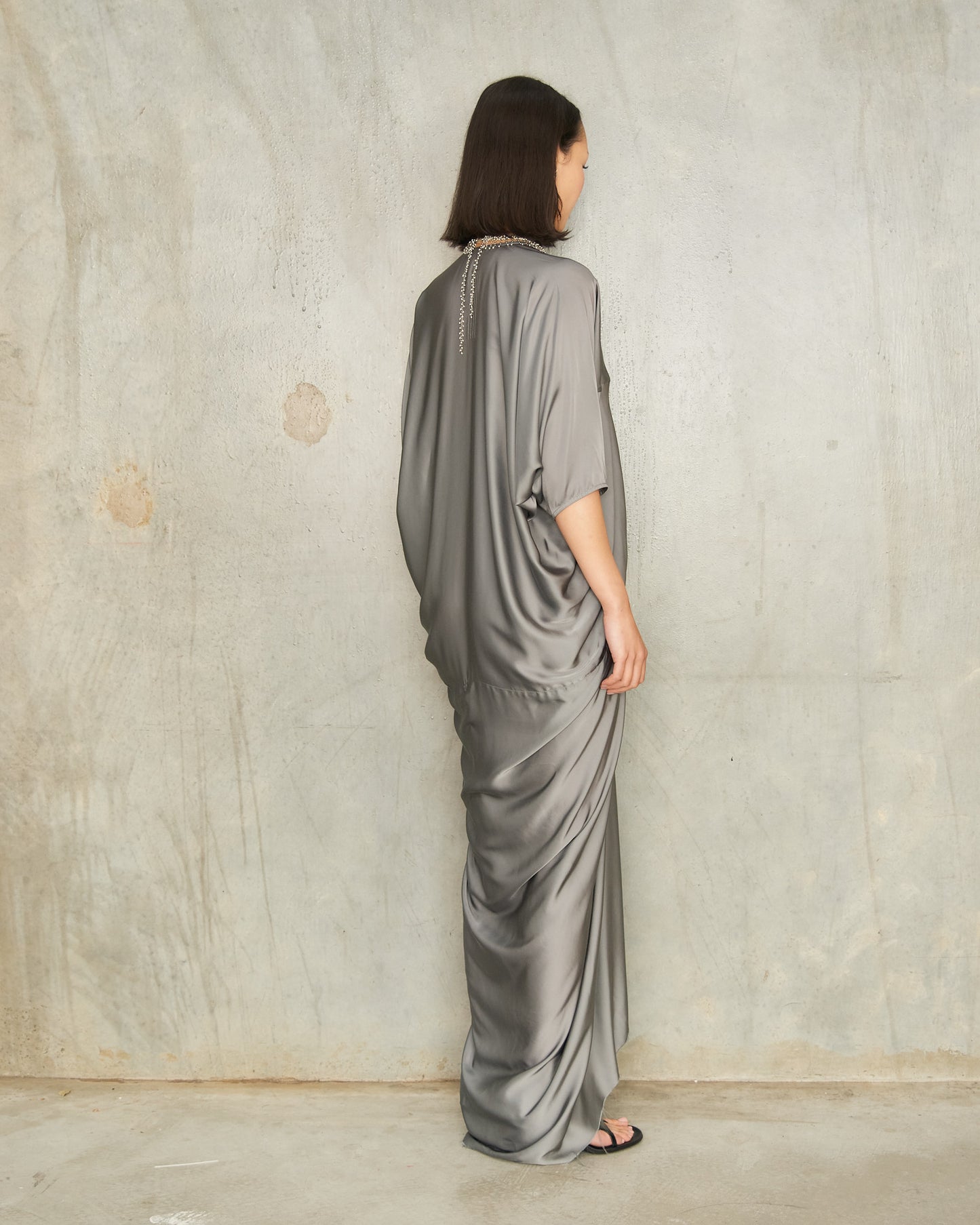 Washed Indigo Kite Gown