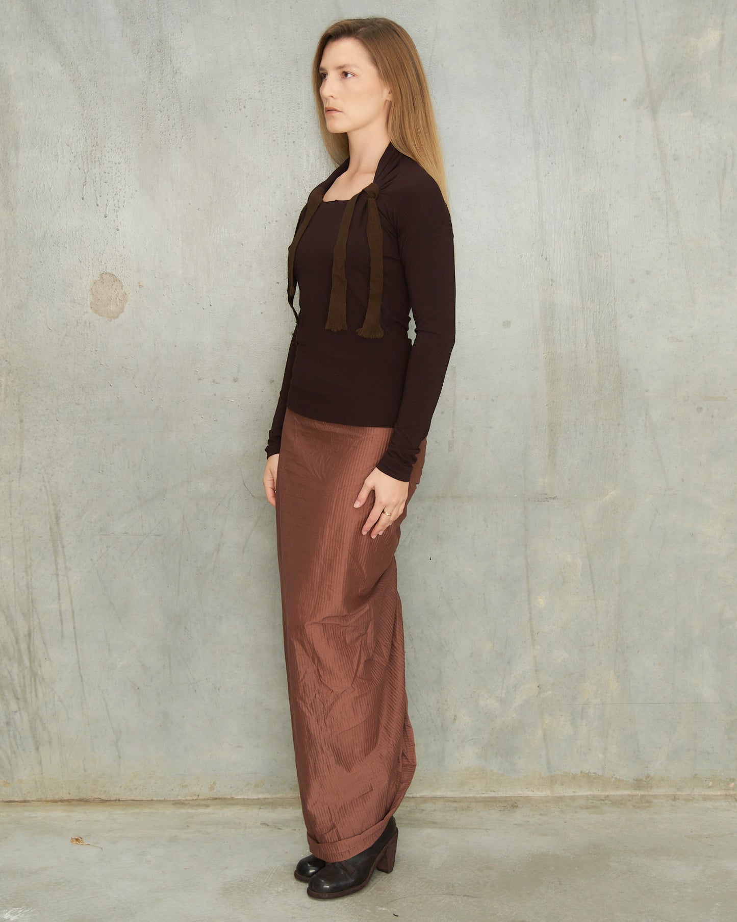 Romeo Gigli Henna Ruched Skirt