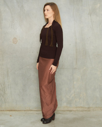 Romeo Gigli Henna Ruched Skirt