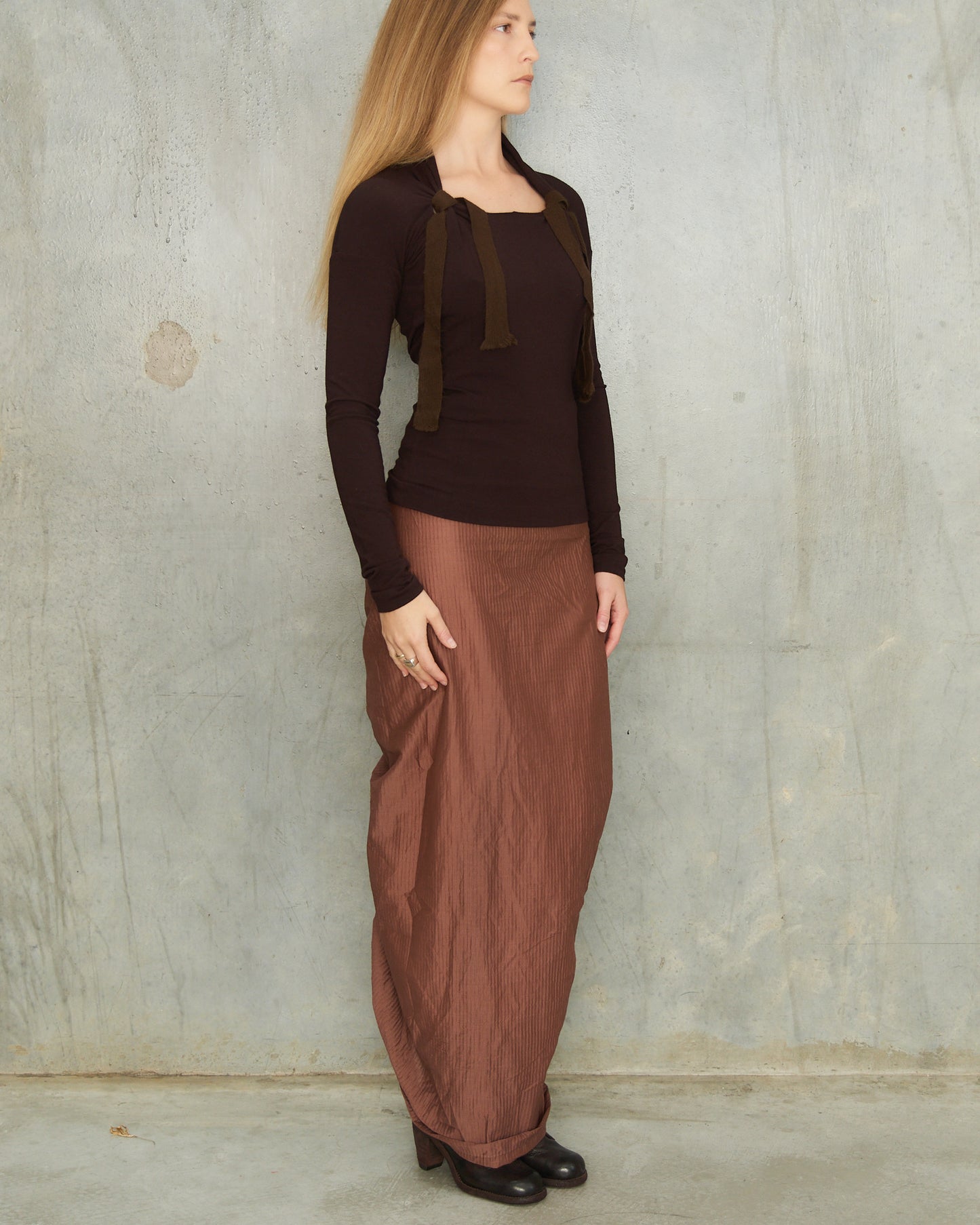 Romeo Gigli Henna Ruched Skirt