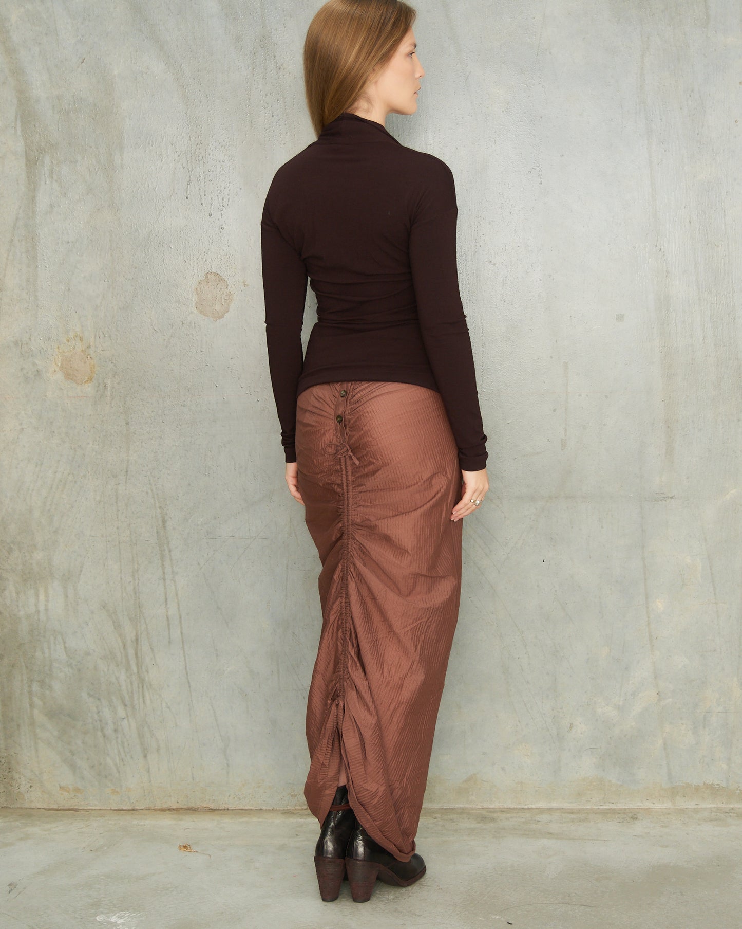 Romeo Gigli Henna Ruched Skirt