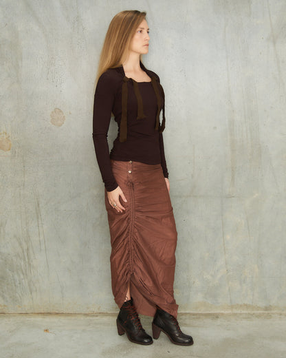 Romeo Gigli Burgundy Long Sleeve Top