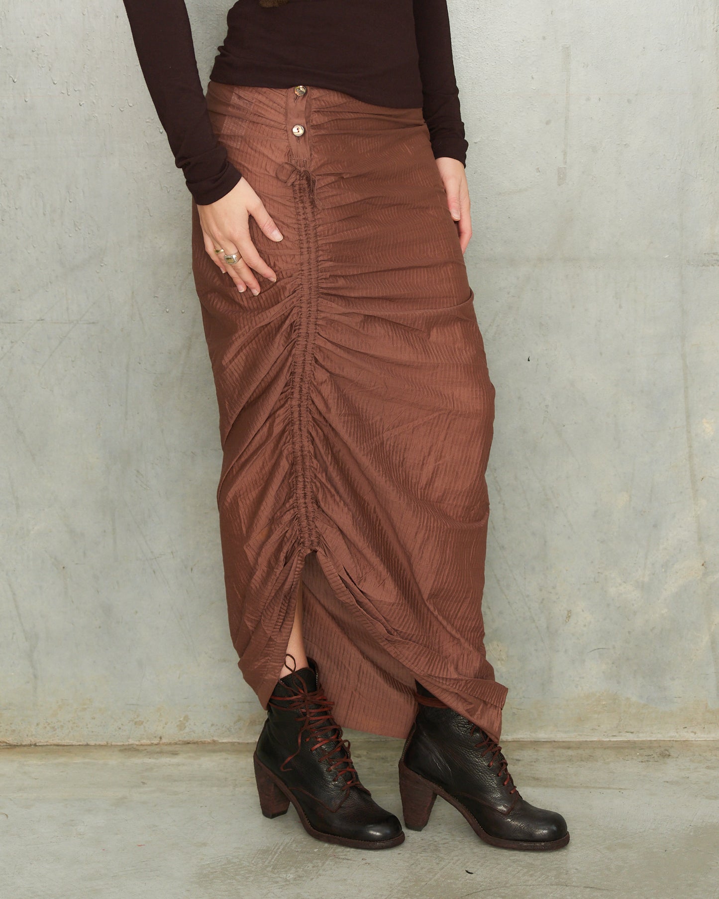 Romeo Gigli Henna Ruched Skirt