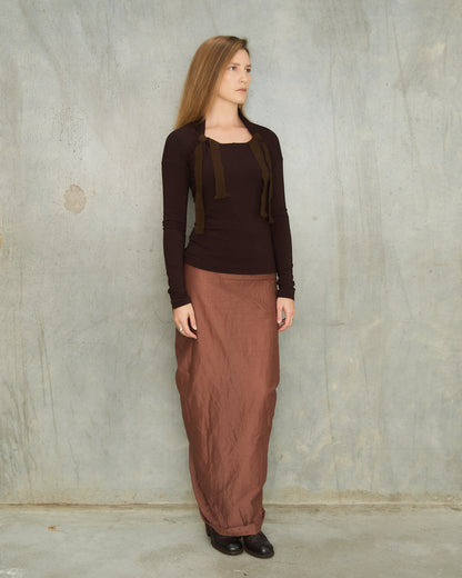 Romeo Gigli Henna Ruched Skirt