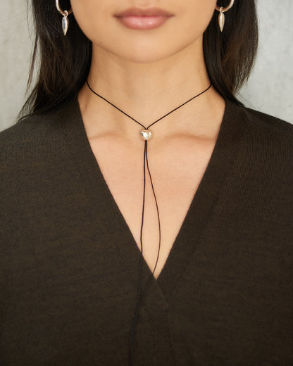Pew Sumo Silver Heart Necklace