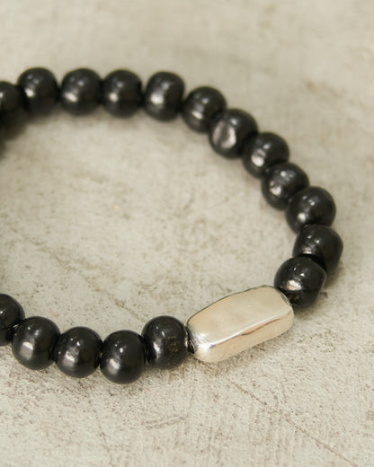 5t Black Beaded Bracelet