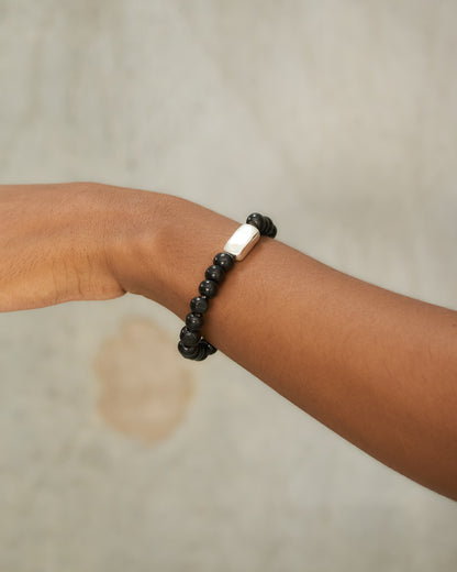 5t Black Beaded Bracelet