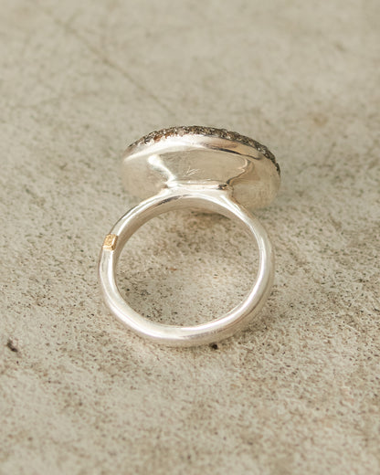 Baskar Cognac Diamond Quartz Ring