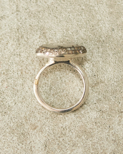 Baskar Cognac Diamond Quartz Ring