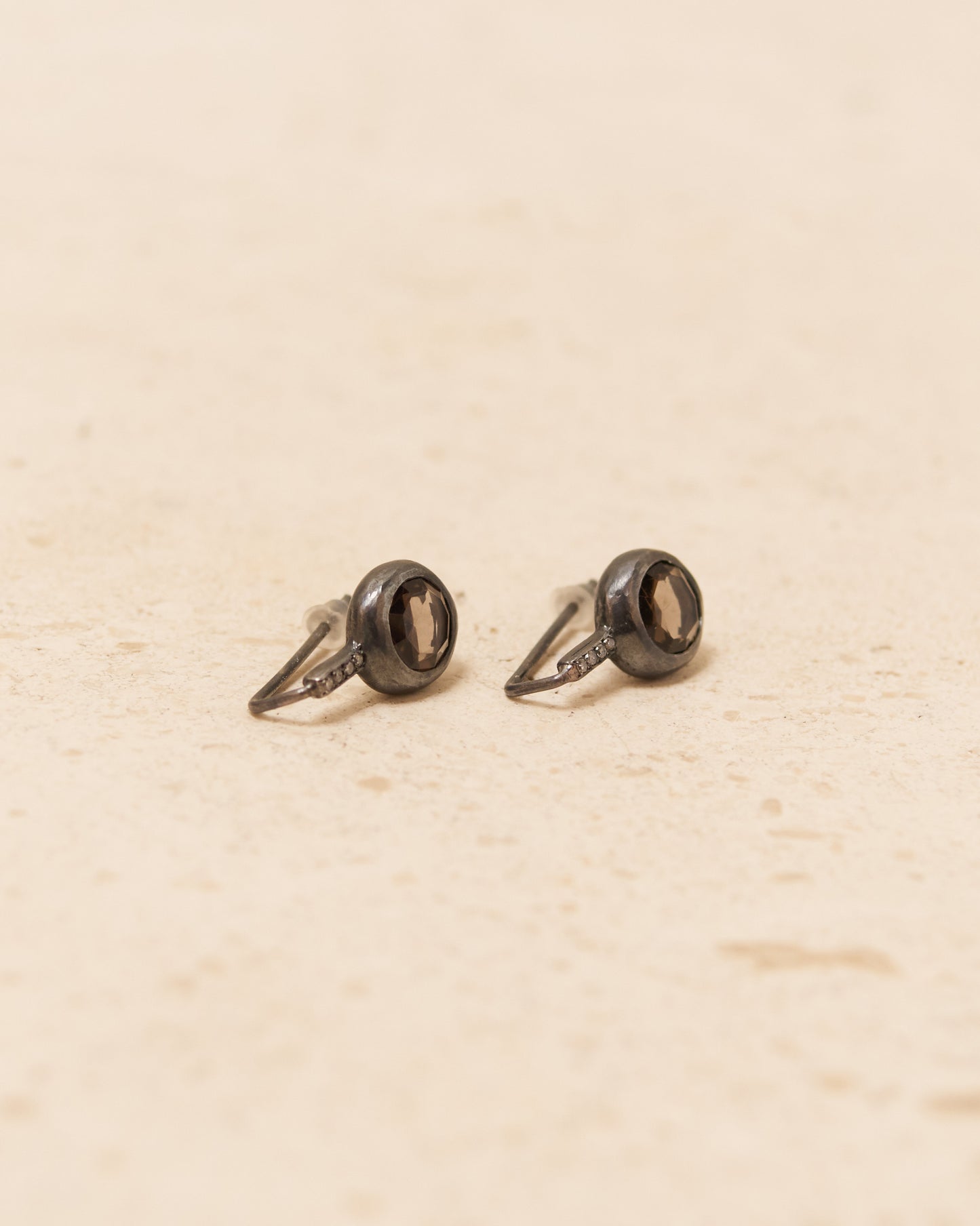 Bo Beenu Smoky Quartz Diamond Earrings
