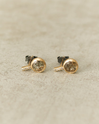 Bo Belquis Diamond Quartz Earrings