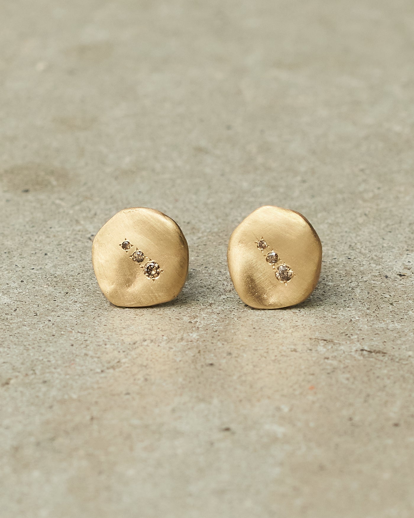 Bo Win 18K Gold Cognac Earrings