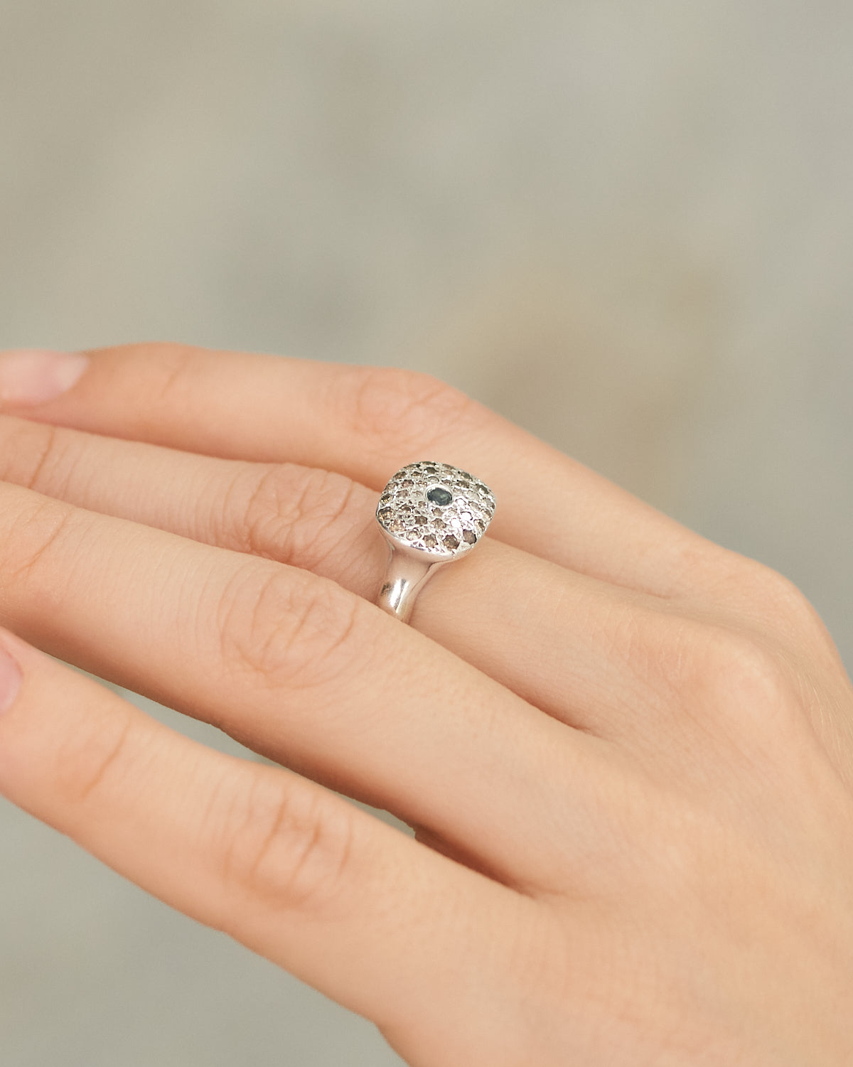 Boo Cognac Blue Sapphire Ring