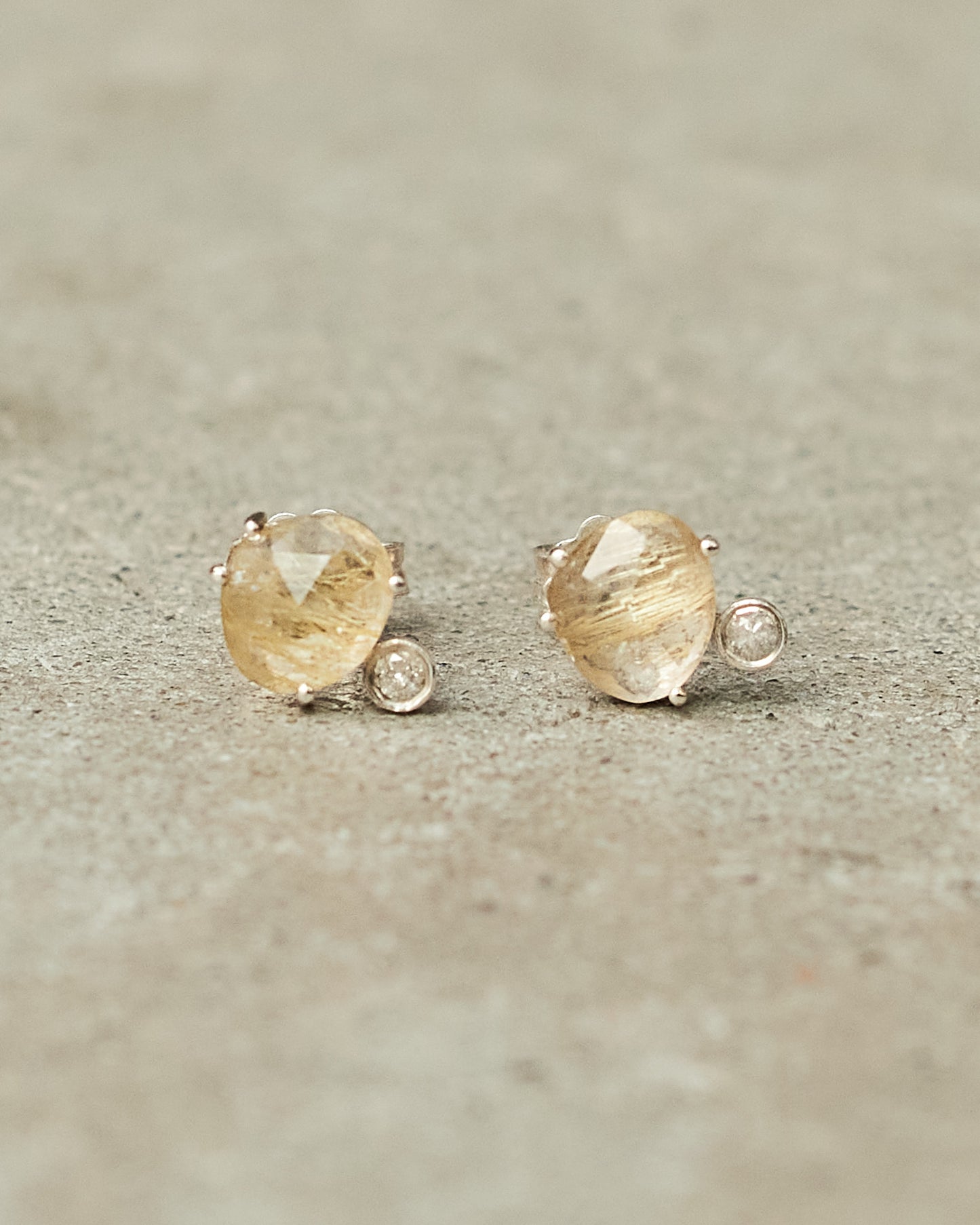 Bo Carita Golden Rutilated Quartz Earrings
