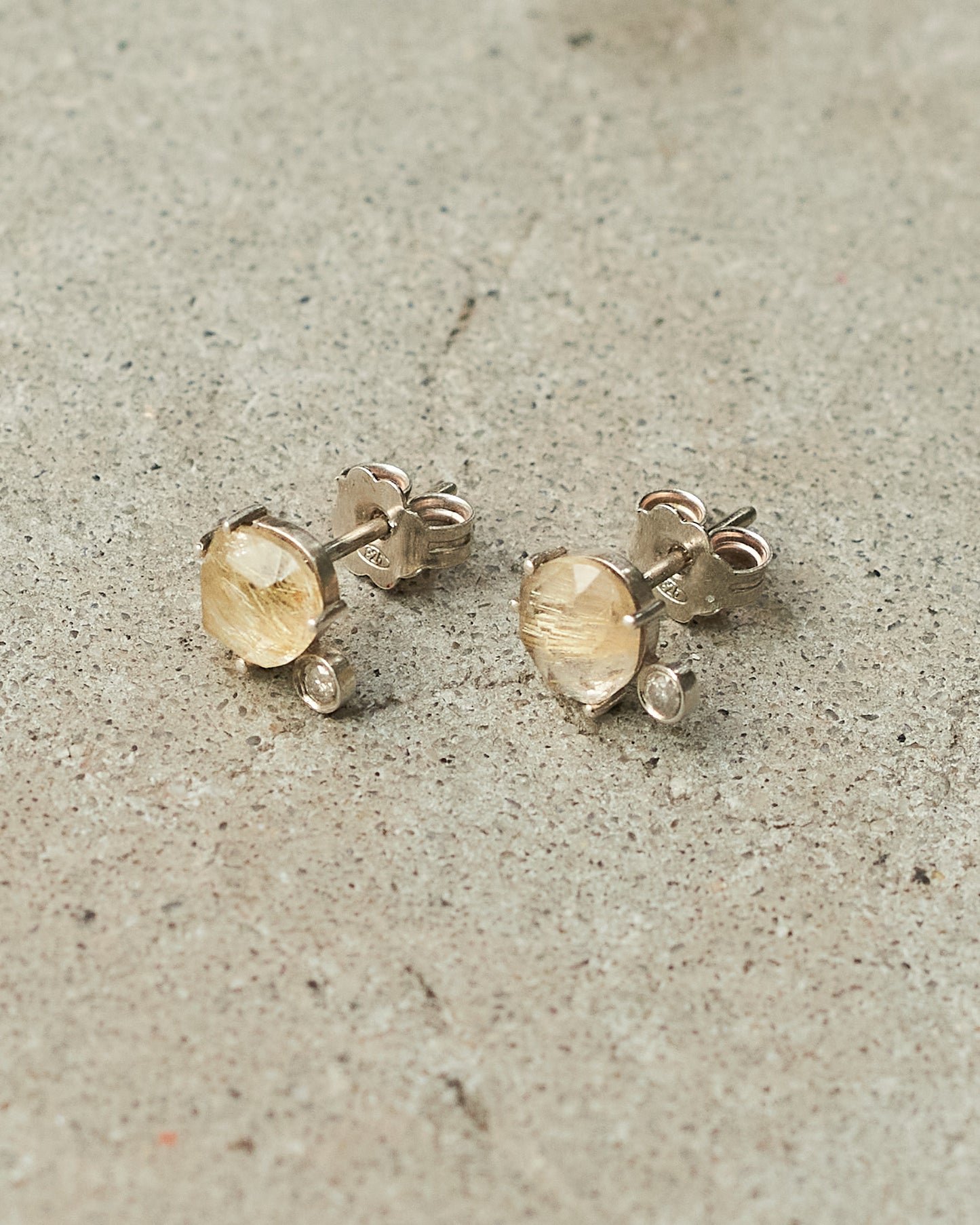 Bo Carita Golden Rutilated Quartz Earrings